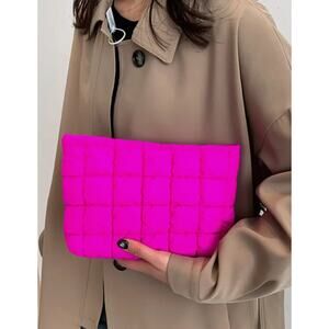 Quilted Cosmetic Makeup Pouch / Clutch